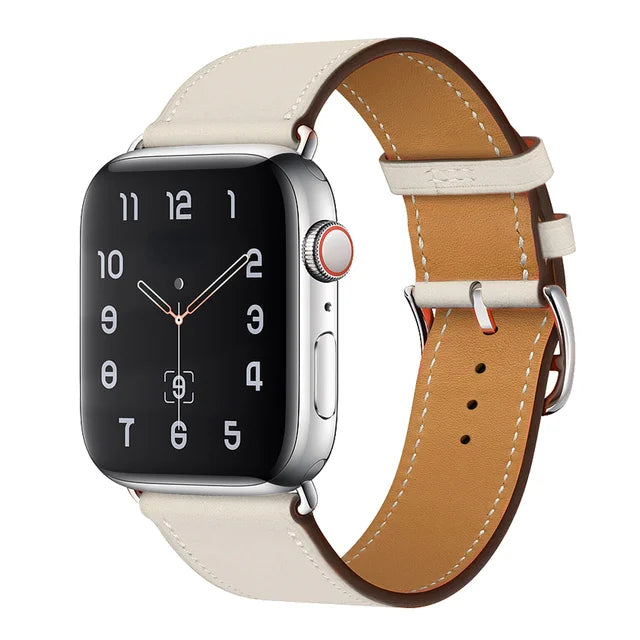 Genuine Leather Bracelet Strap For Apple Watch Band 45mm 49mm 41mm 44mm 42mm 40mm band iWatch Ultra/2 10 42/46mm 9 8 7 6 5 4 SE